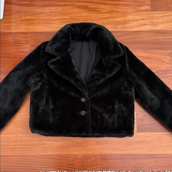 Maralyn & Me Jackets & Blazers - Maralyn & Me Black Teddy Jacket